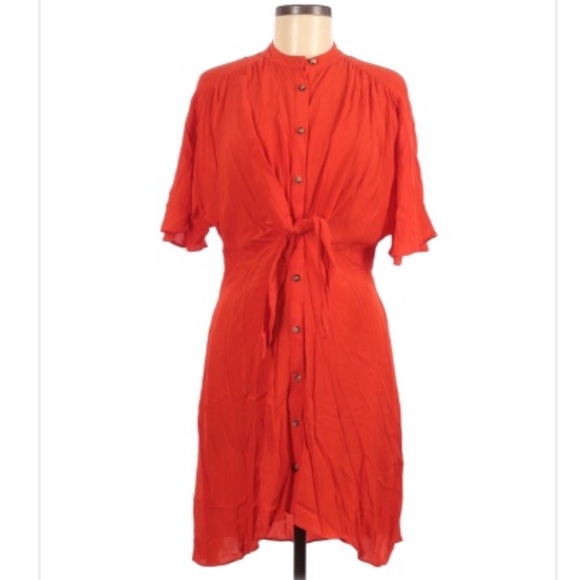 Zara Dresses & Skirts - Zara | red button up dress